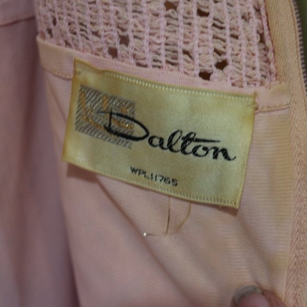 Dalton Vintage Pink Lace Sleeveless A-Line Career Dress Knee-Length Size 12 - Picture 11 of 11